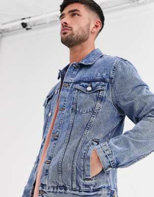 New Look Regular Fit Denim Jacket In Mid Blue Wash | ModeSens