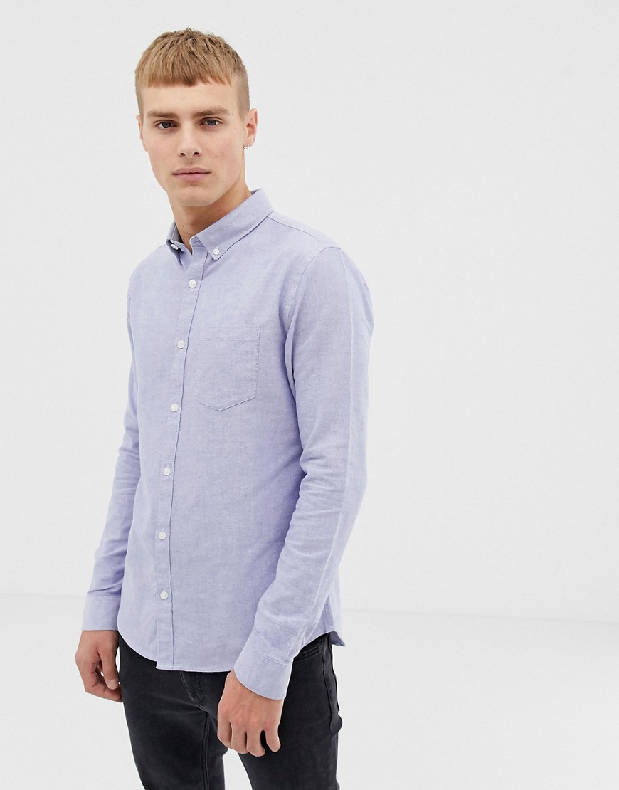 New Look - Regular-fit oxford overhemd in lichtblauw