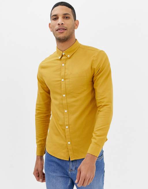 mustard color casual shirt