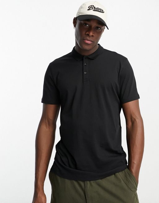 New Look regular fit polo shirt in black | ASOS