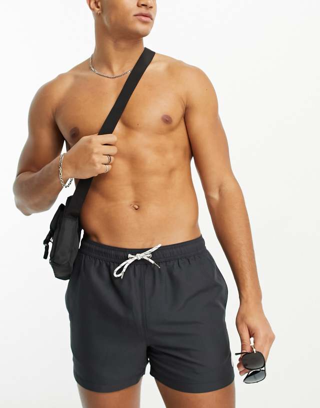 New Look regular fit swim shorts in black