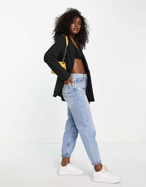 New Look relaxed boyfriend blazer in black, 4 of 4