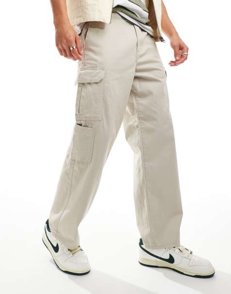 New Look relaxed cargo trouser in stone - view 1
