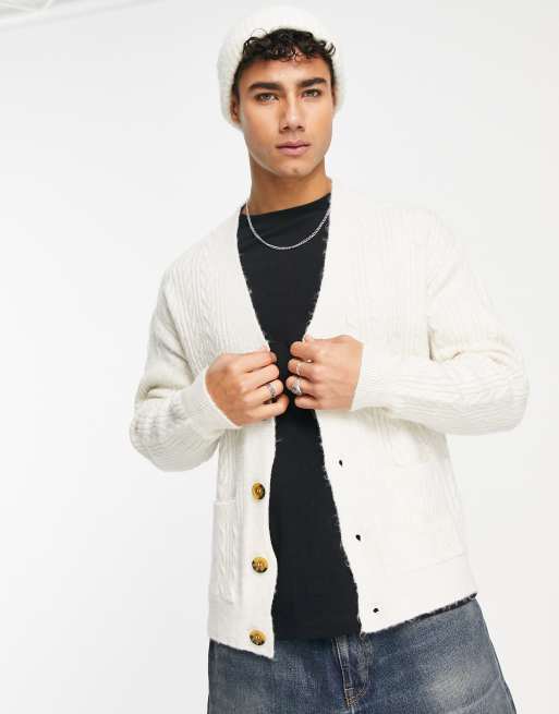 White cardigan outlet male