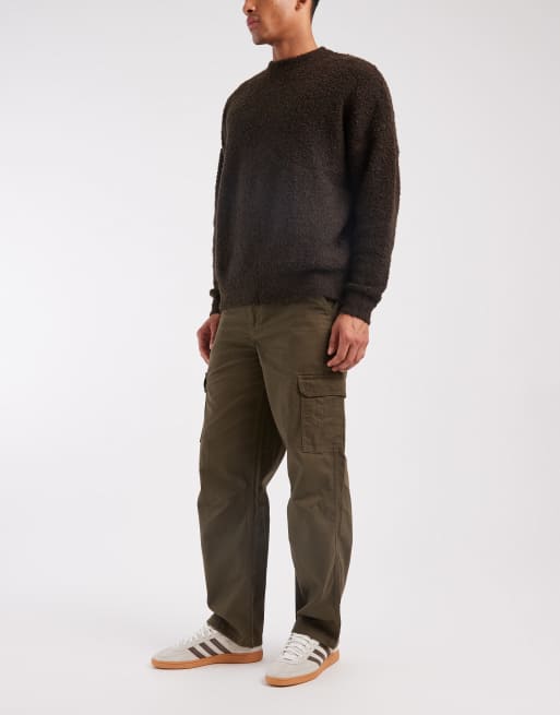 New Look relaxed fit cargo trousers in dark khaki, 3 of 5