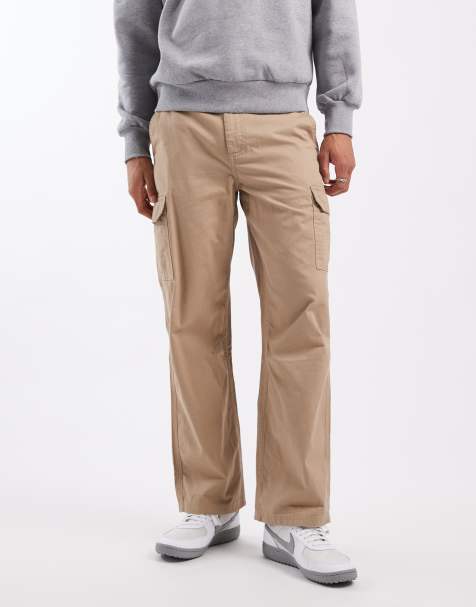 New Look relaxed fit cargo trousers in tan - view 1