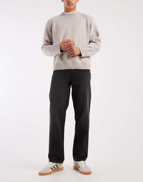 New Look relaxed fit jeans in washed black - view 1
