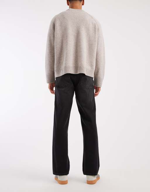 New Look relaxed fit jeans in washed black, 2 of 5