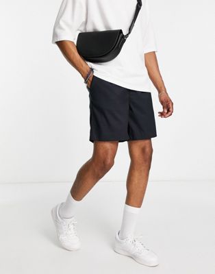 New Look relaxed fit pull on shorts with pintuck in navy - ASOS Price Checker