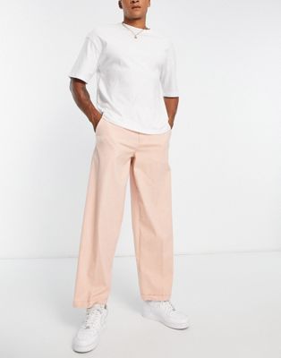 New Look relaxed fit smart trouser in pink