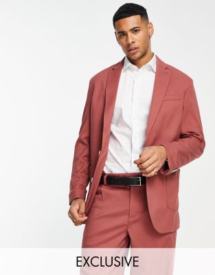 New Look Relaxed Fit Suit Jacket In Rustbrown ModeSens