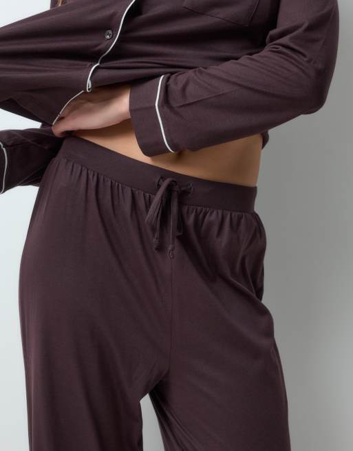 New Look revere pyjamas in brown, 4 of 4