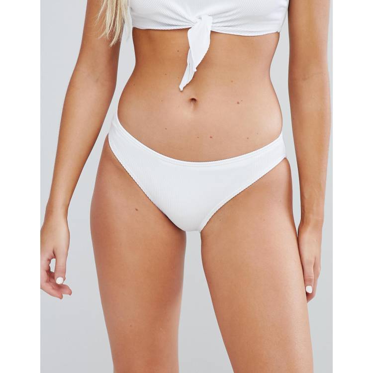 New Look rib hardwear zip front bikini set