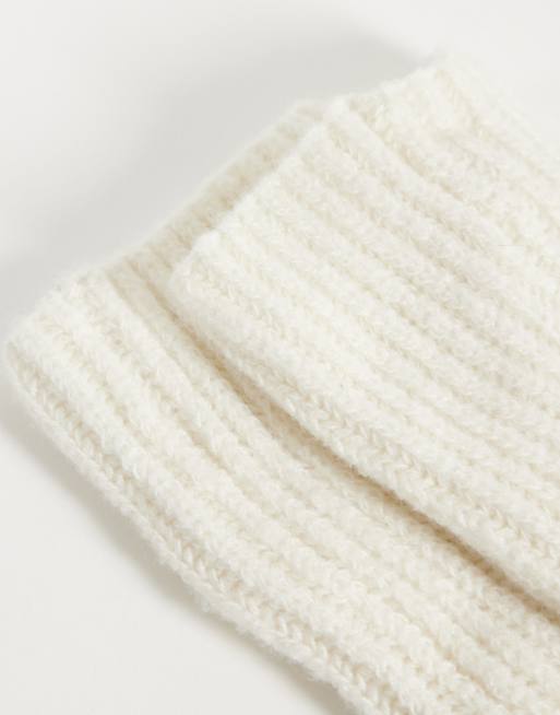 New Look ribbed leg warmer in cream, 2 of 3