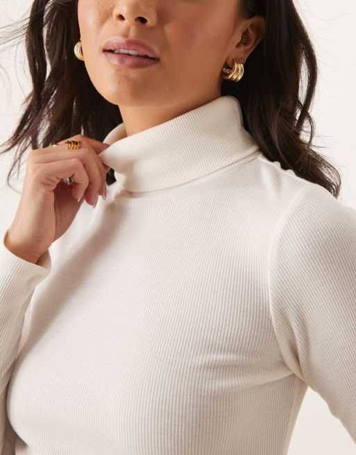 New Look ribbed roll neck top multipack in grey, black and cream