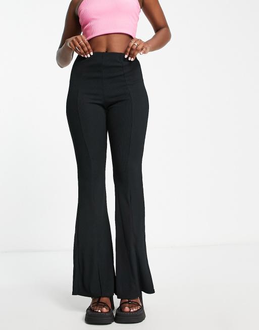 Women's High Waisted Black Flared Pants - Black Dressy Flared Pants – Moda  Xpress