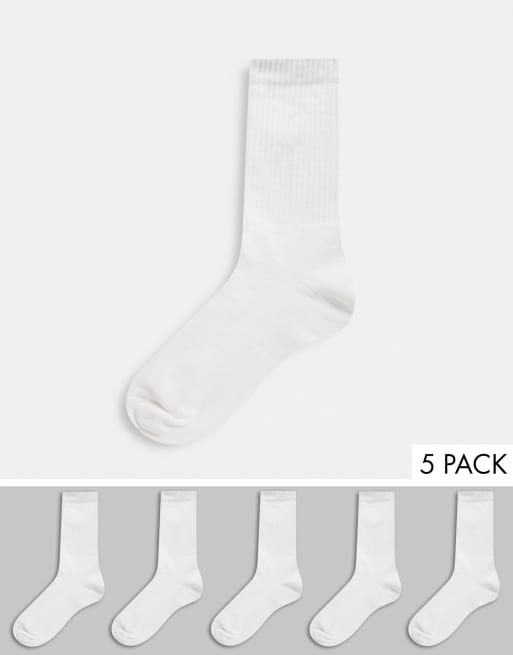 New Look ribbed sports socks 5 pack in multi ASOS