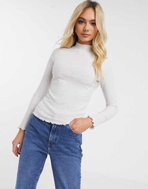New Look ribbed turtle neck in oatmeal