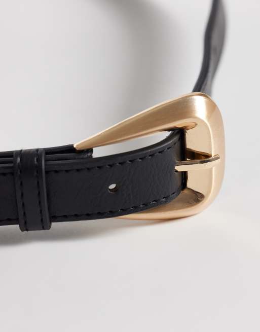 New Look - Riem met grote gesp in zwart, 2 van 3