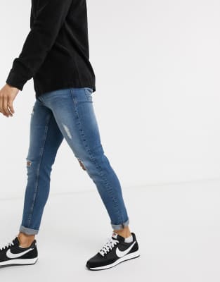 rip and repair skinny jeans