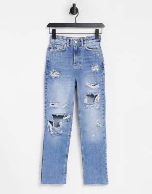 new look ripped mom jeans
