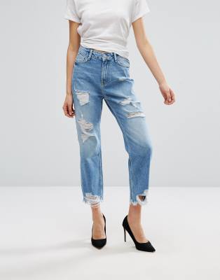 new look ripped mom jeans