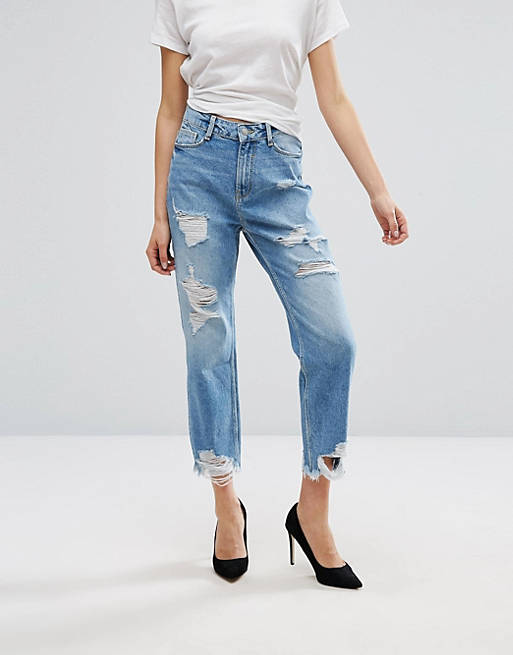 New Look Ripped Mom Jeans