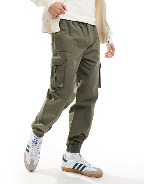 New Look – Ripstop-Cargohose in rauchigem Olivgrün mit Bündchen - view 1