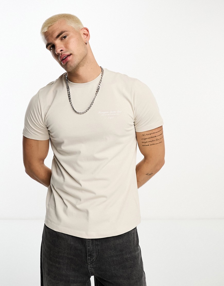 new look - rivington - beige t-shirt-neutral