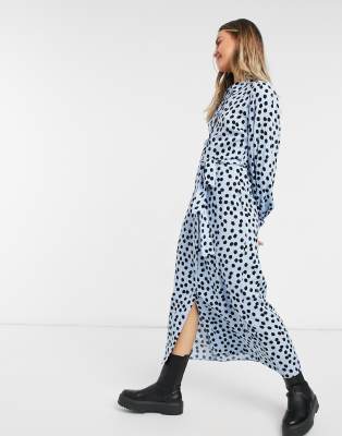 robe pois bleu