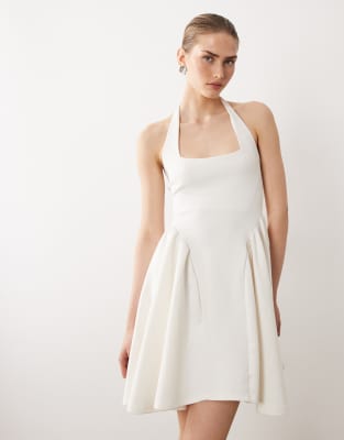 Robe courte dos nu - Blanc 46