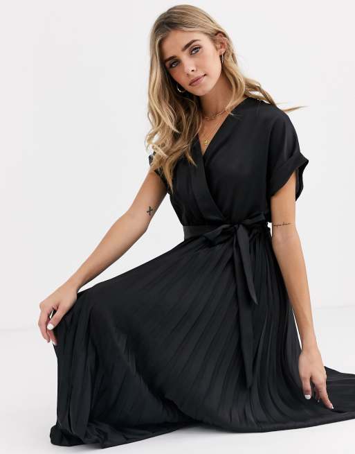 Robe best sale plissée satin