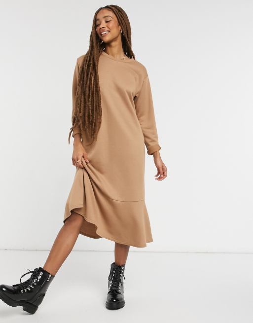 New Look Robe pull midi ourlet vas Camel