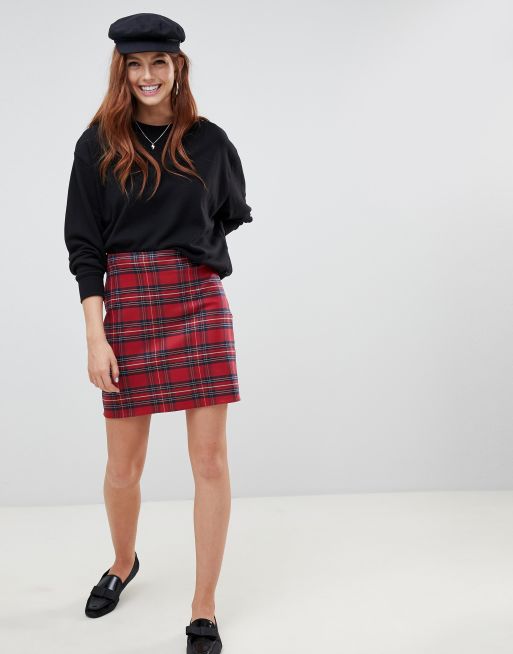 getrouwd Ongewapend Ook New Look - Rok met A-lijn en Schotse ruit | ASOS