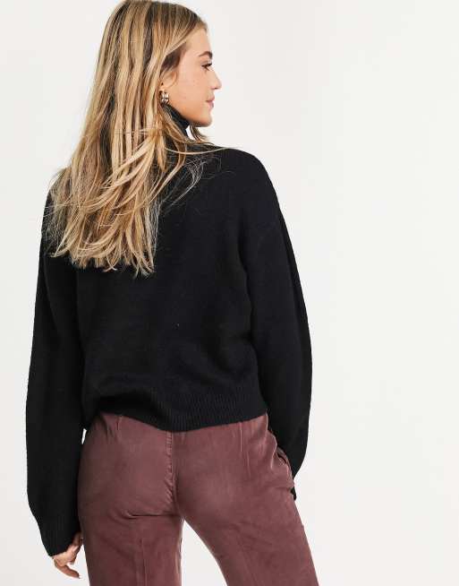 New Look roll neck jumper in black, 4 of 4