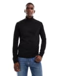 [New Look] New Look roll neck jumper in black XL 01 - black