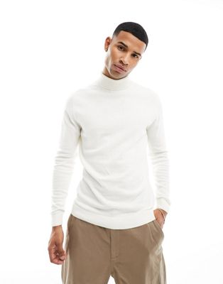 New Look roll neck jumper in off white - ASOS Price Checker