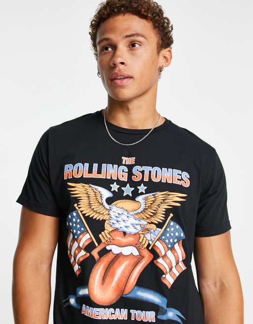 New Look Rolling Stones American Tour T-shirt in black