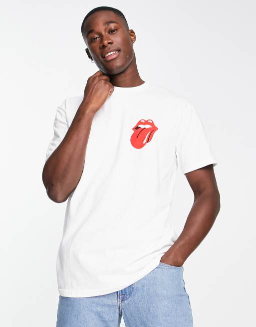 New Look Rolling Stones Records T shirt in white ASOS