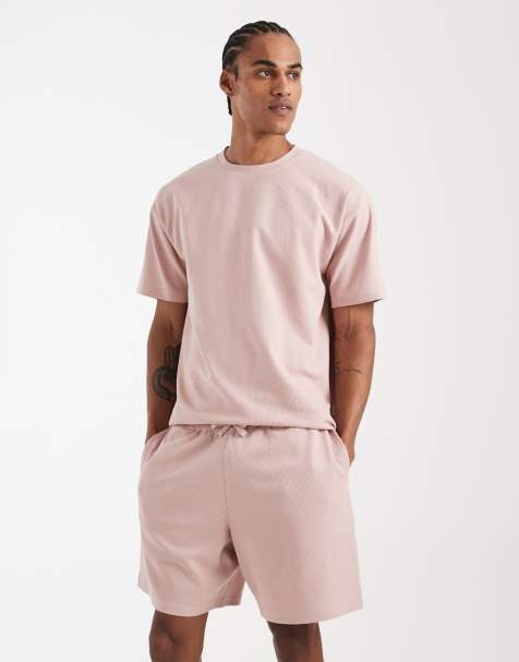 New Look – Rosa shorts med våffeltextur, del av set - view 1