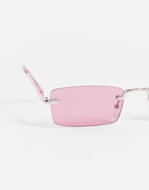 New Look – Rosa solglasögon utan bågar, 2 av 4