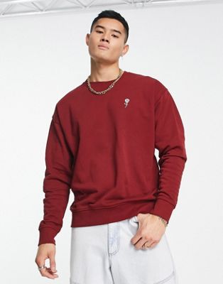 New Look rose embroidered sweatshirt in rust - ASOS Price Checker