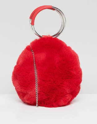 new look fur bag