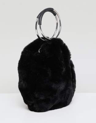 new look fur bag