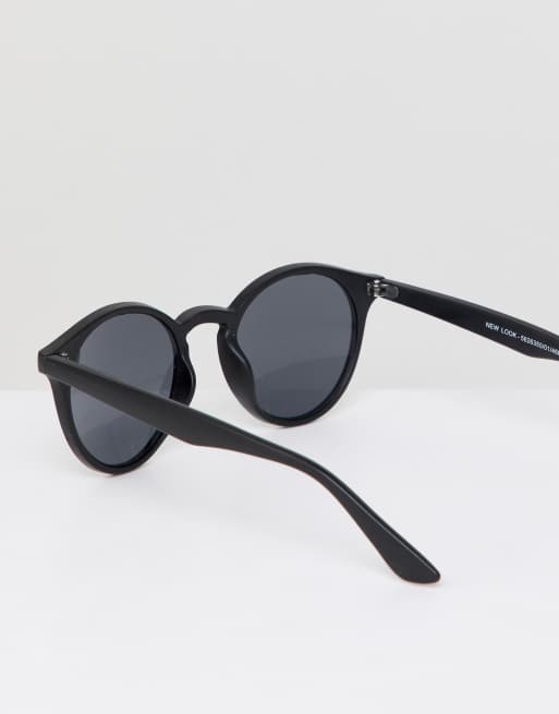 New Look Round Sunglasses In Black, 4 of 4