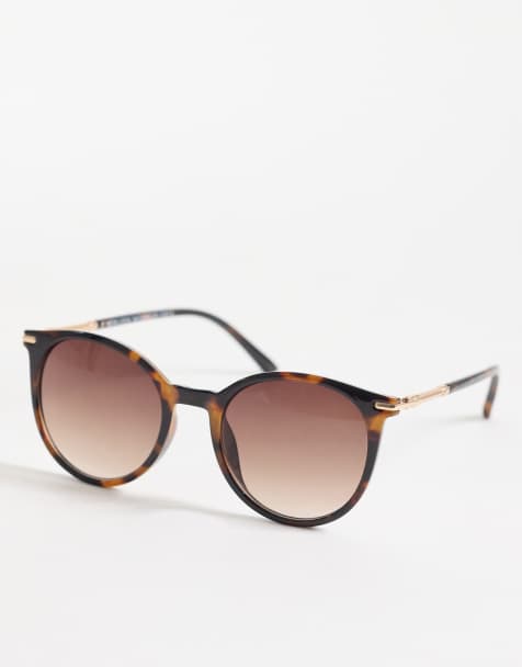 New Look round sunglasses in brown - view 1