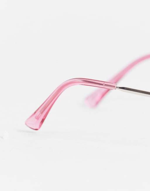 New Look – Różowe okulary przeciwsłoneczne bez oprawek, 4 z 4