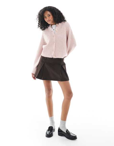 New Look – Różowy reglanowy kardigan z okrągłym dekoltem - view 1