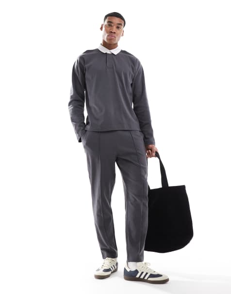 New Look rugby polo shirt set in dark grey - view 1