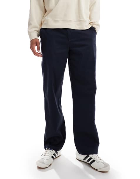 New Look - Ruimvallende chino's in marineblauw - view 1